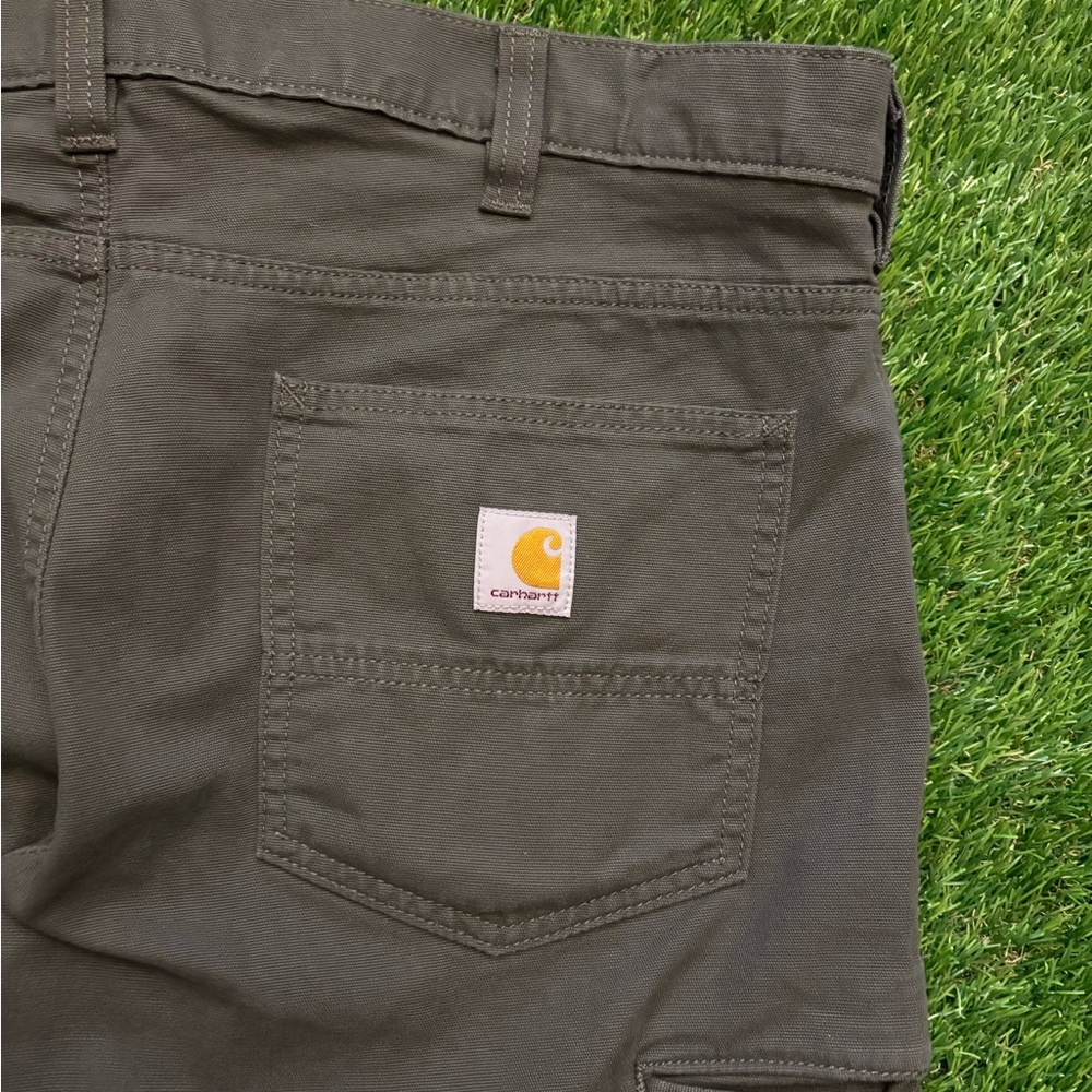 Army green Carhartt relaxed fit chinos